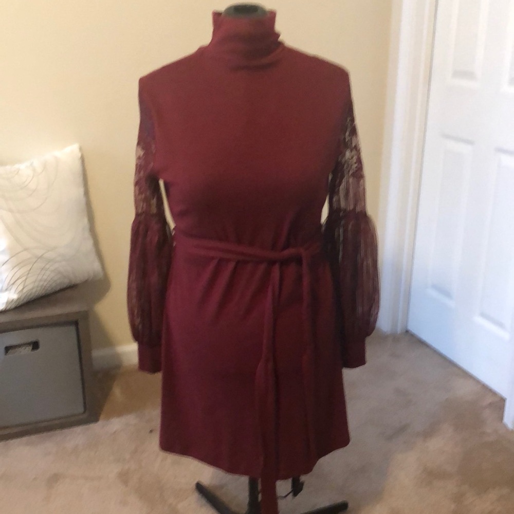 Burgundy dress